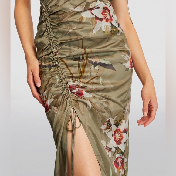 🔥SEXY🔥NWT Allsaints Laura Dorada Silk One Shoulder Dress US Sz 0 - Picture 13 of 16